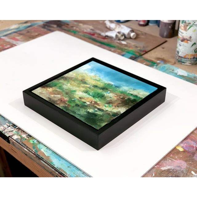 Sugar Pops No.1 - Abstract Contemporary Green Landscape Painting For Sale - Image 4 of 6