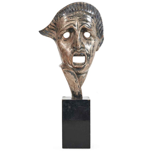 Guido Cacciapuoti, Cacciapuoti Tragic Mask, 1920s, Ceramic and Wood For Sale - Image 11 of 11