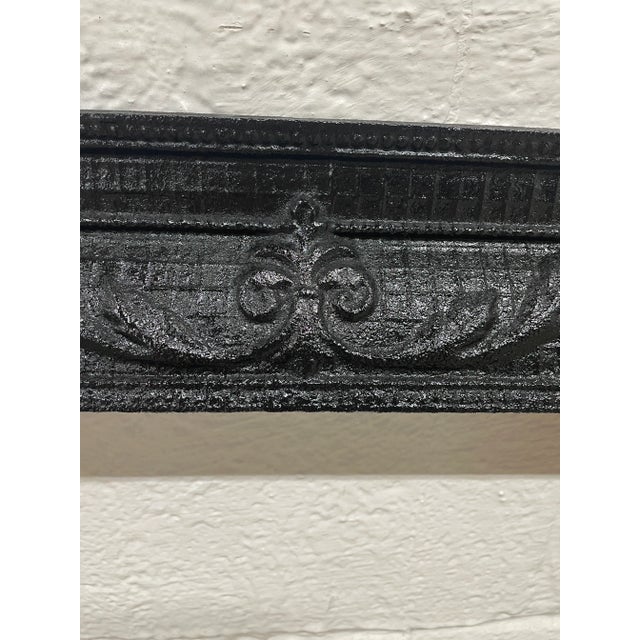 Late 19th Century Antique Cast Iron Fireplace Surround - Ornate Victorian From New Orleans For Sale - Image 4 of 5