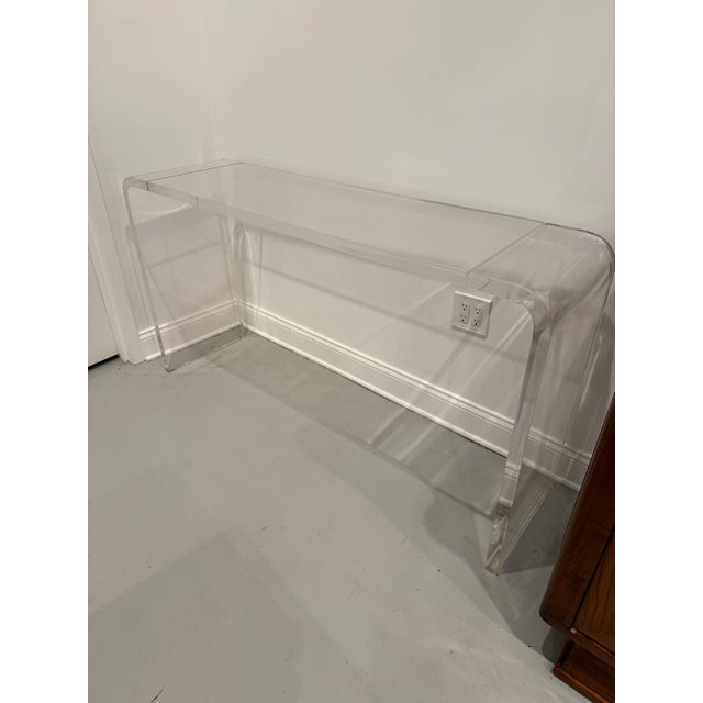 Lucite Console Table For Sale In New York - Image 6 of 10