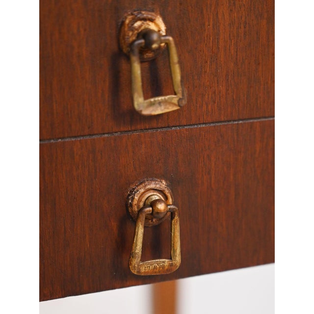 Brown Small Mahogany Desk, 1960s For Sale - Image 8 of 10
