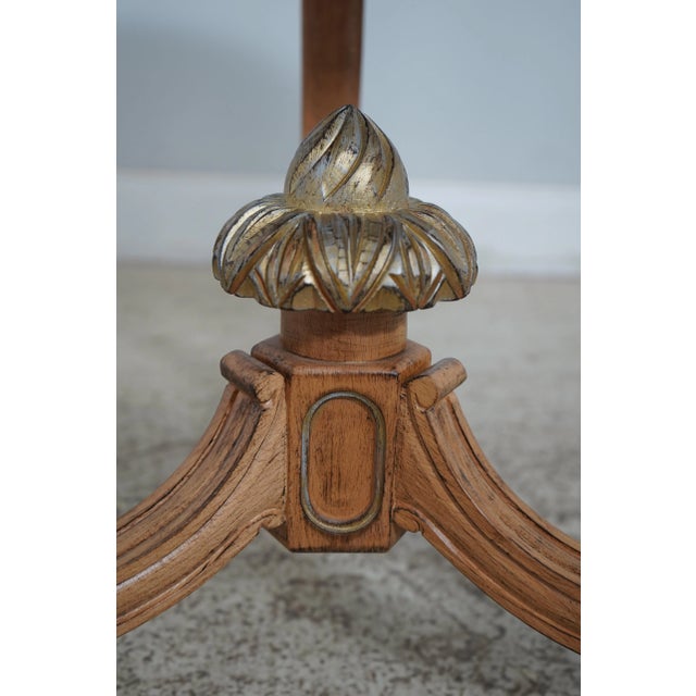 Italian Style Green Marble Top Round Lamp Table For Sale - Image 12 of 12