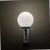 1990s Portuguese White Metal and Opaline Glass Globe Wall Sconce Light, 1990s For Sale - Image 5 of 11