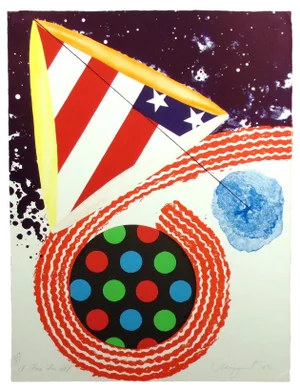 1970s James Rosenquist "A Free for All" Hand Signed Lithograph