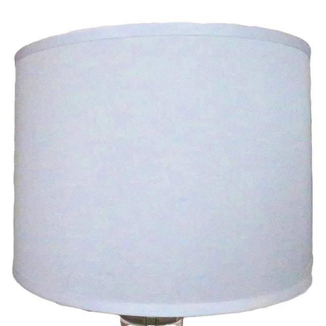 FREE SHIPPING ANYWHERE IN THE CONTINENTAL US! This is a set of Ralph Lauren heavy crystal glass column table lamps. Signed...