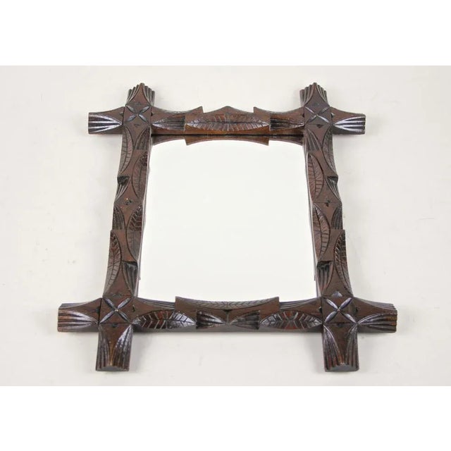 Hand-Carved Black Forest Mirror, Austria, 1890s For Sale - Image 9 of 17