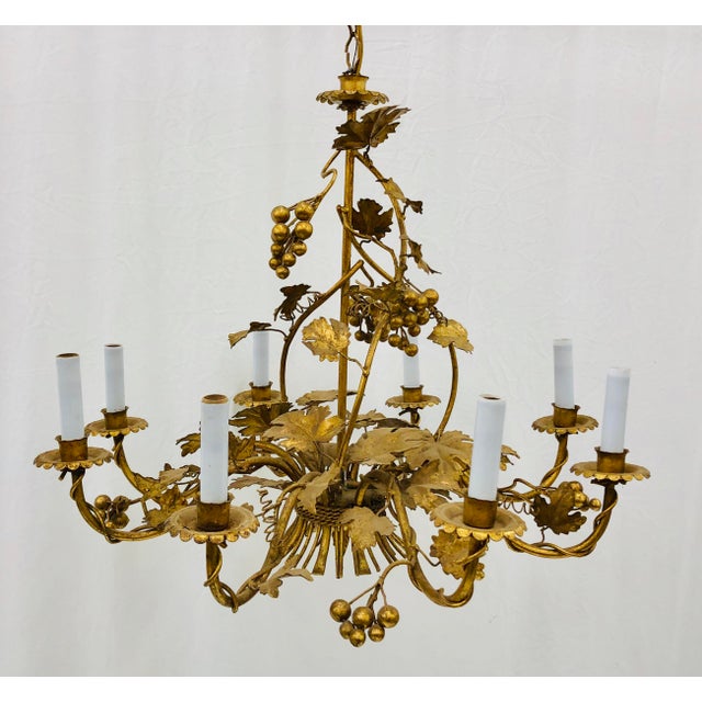 Antique French Gilded Ivy Chandelier Chairish