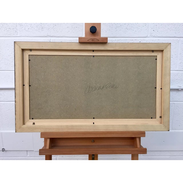 Wood Painting of Sunset in Los Angeles California Usa by British Landscape Artist For Sale - Image 7 of 13