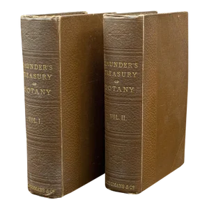 1884's Victorian Antique Treasury of Botany, Vol 1&2