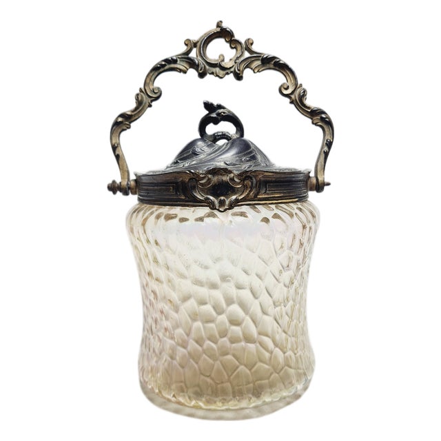 Art Nouveau German Biscuit Box from Loetz, 1890s For Sale
