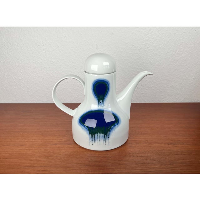 Vintage German Blue and White Ceramic Tea or Coffee Pot Model 677/3 from Fürstenberg, 1970s For Sale - Image 6 of 18