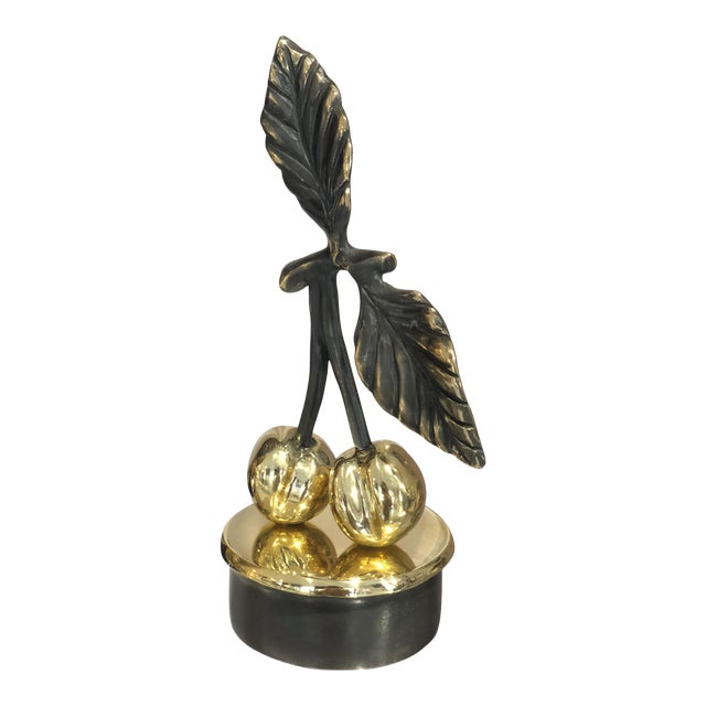 "Cherry" Contemporary Still Life Bronze Sculpture For Sale
