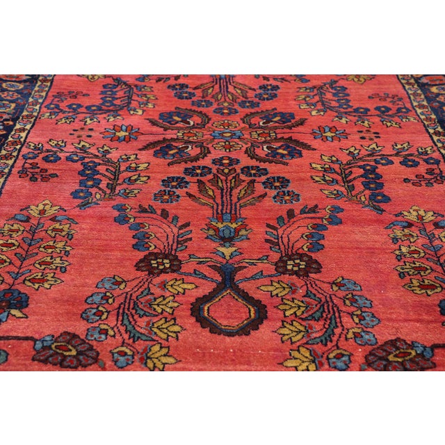 Early 20th Century Antique Persian Sarouk Rug, 03'04 X 04'11 For Sale - Image 5 of 10