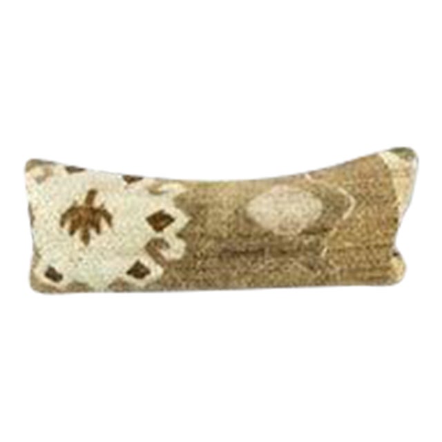 14 x 35 Lumbar Rug Pillow Luxe Haven Turkish Pillow Cushion Cover For Sale