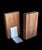 Mid-Century, Danish modern, walnut and aluminum bookends. Excellent condition. Block of walnut: 7 x 4 x 1.25 4.25 depth...