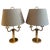 French Bouliotte Gilt Brass Candle Lamps, 1950s, Set of 2 For Sale