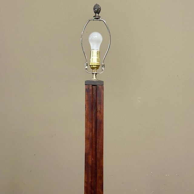Mid-Century Modern Wood Floor Lamp For Sale - Image 9 of 12