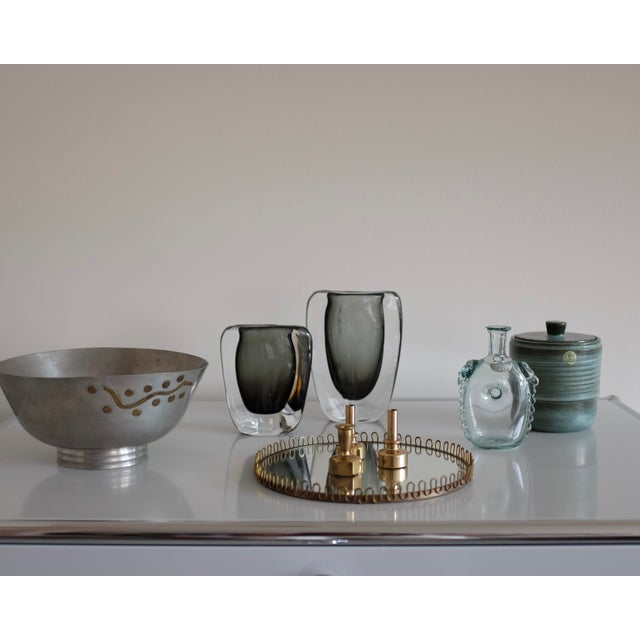 Metal 1940 Pewter and Brass Bowl by Mabos For Sale - Image 7 of 7