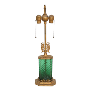 1910 Mutual Sunset Lamp Co. Steuben Glass & Bronze Table Lamp