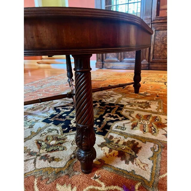 Traditional Henredon Large Mahogany Coffee Table For Sale - Image 3 of 10