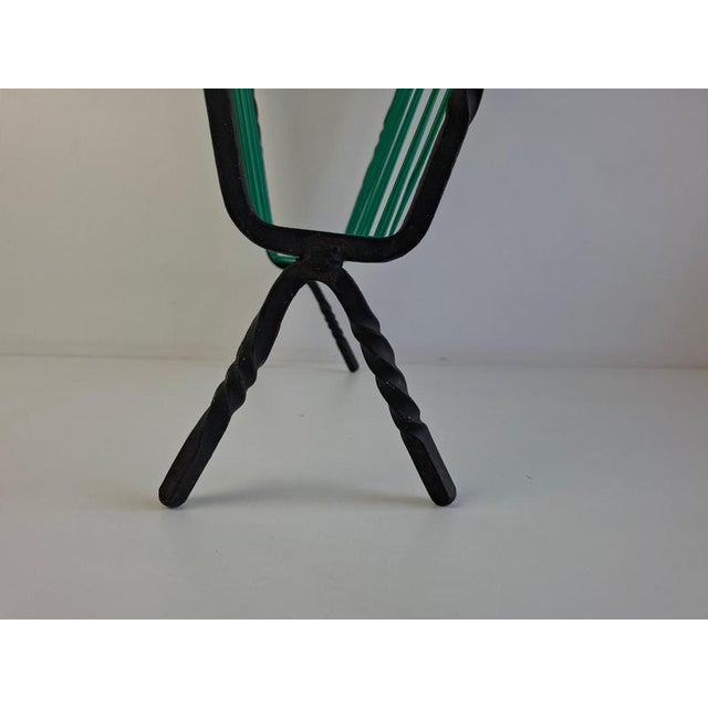 Mid-Century Czechoslovakian Magazine Rack with Green Wire, 1960 For Sale - Image 17 of 18
