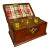 18th Century Dutch Mahogany Tea Caddy With Brass & Bronze Hardware, Circa 1780 For Sale