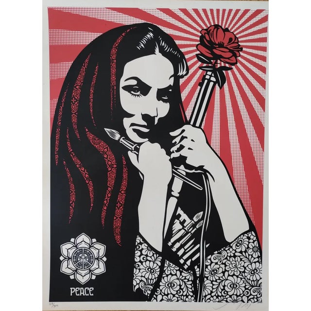 Shepard Fairey (Obey Giant), Revolutionary Woman with Brush, 2000s, Screenprint For Sale