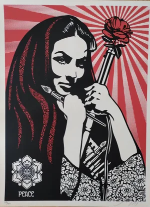 Shepard Fairey (Obey Giant), Revolutionary Woman with Brush, 2000s, Screenprint