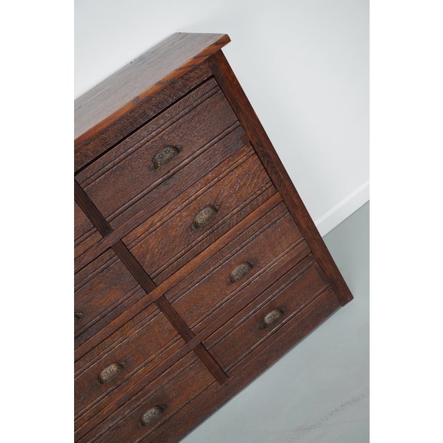 Brown French Oak Hardware Store Apothecary Cabinet, 1920s-1930s For Sale - Image 8 of 16