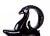 Haeger 1980s Art Deco Black Ceramic Ram Sculpture For Sale - Image 4 of 7