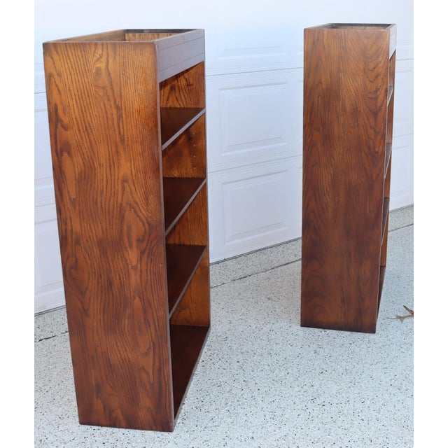 1970s Pair of 2 Open Front Bookcases With Adjustable Shelvings, Attributed For Sale - Image 4 of 16