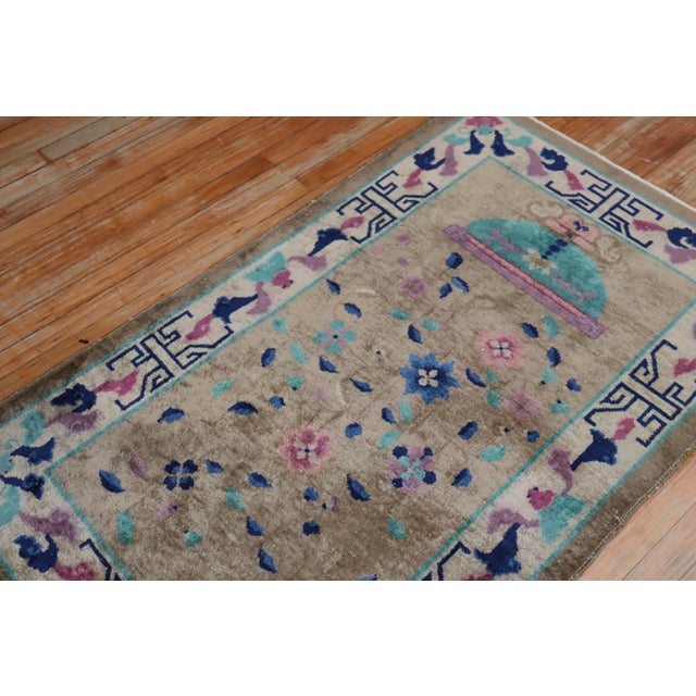Late 20th Century Brown Chinese Art Deco Rug - 2'11" x 4'10" For Sale - Image 9 of 18
