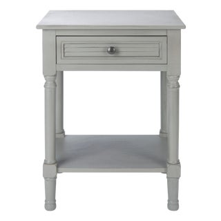 Tate 1 Drawer Accent Table in Distressed / Grey For Sale