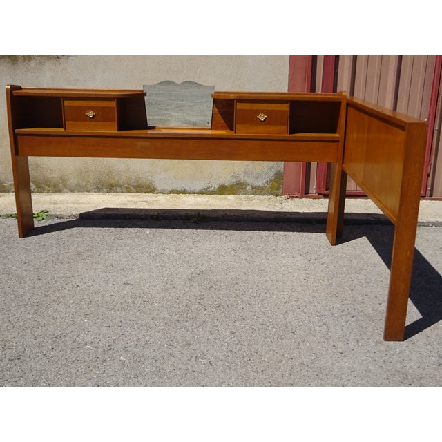 Cozy bed unit and matching headboard that can be mounted on the left or right, as you prefer. The unit accommodates a...