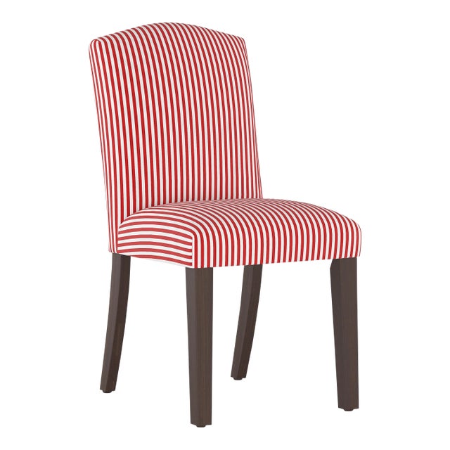 Cami Dining Chair in Red Candy Stripe For Sale