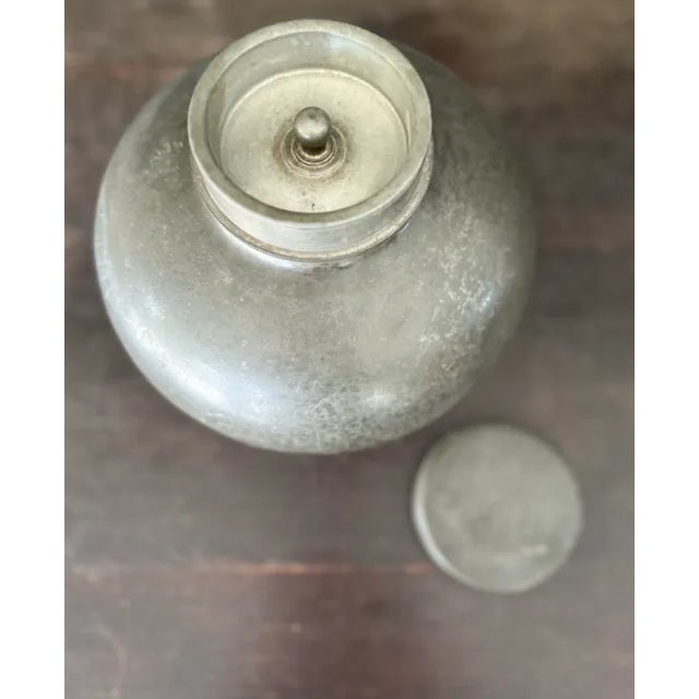 Industrial Early 20th Century Cast Zinc Small Urn For Sale - Image 3 of 5