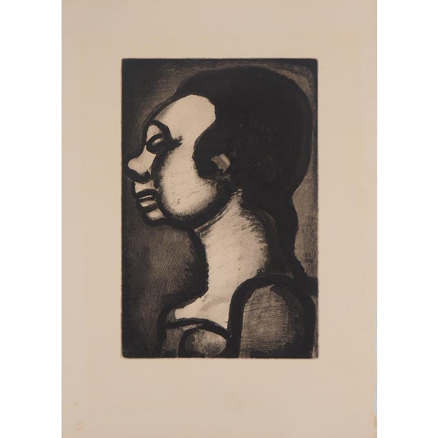 Georges Rouault, Portrait of the Lady: In Profile, 1928, Original Etching For Sale - Image 5 of 5