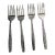 Vintage Americana Golden Heritage Stainless Steel Dessert / Salad Forks S-4 For Sale