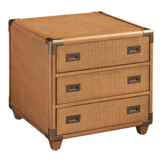 Laguna Sapphire Woven Trunk Bedside Table For Sale