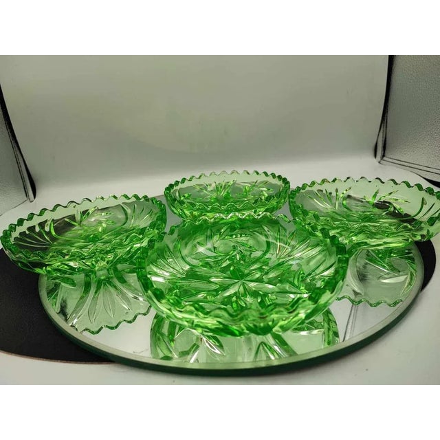 1930s Art Deco Green Bowls from Niemen Steelworks, 1930s, Set of 4 For Sale - Image 5 of 9