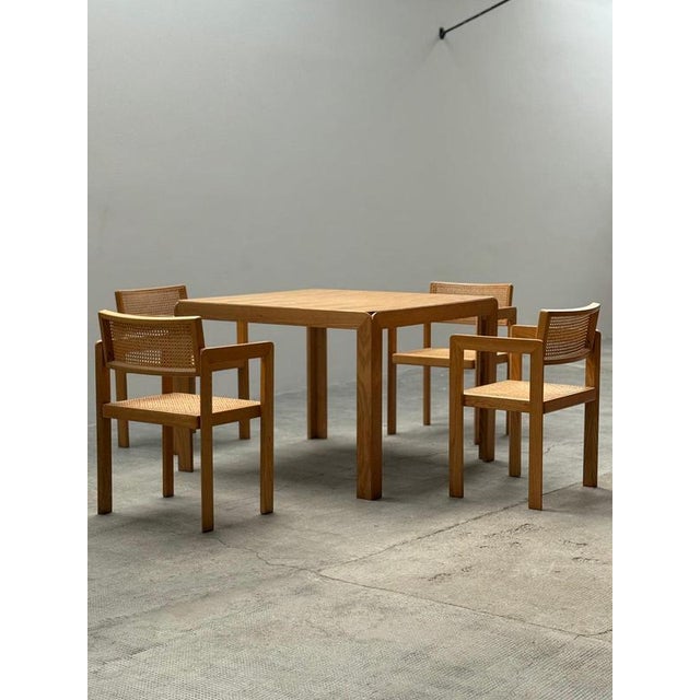 Very beautiful and absolutely rare Derk Jan De Vries for Maisa Di Seveso Milano "Samara" dining room set consisting of...