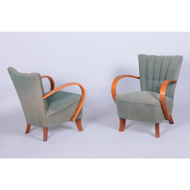Art Deco Armchairs in Beech, Czech, 1920s, Set of 2 For Sale - Image 15 of 15