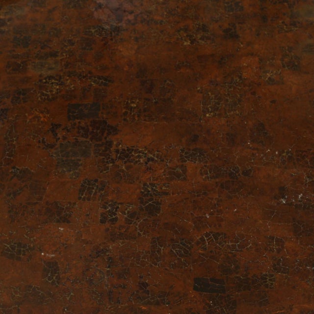 Mid-Century Modern Faux Tortoise Karl Springer Style Coffee Table For Sale - Image 3 of 4