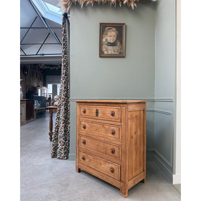 Wood Antique Country Chest of Drawers in Pine, 1890s For Sale - Image 7 of 14