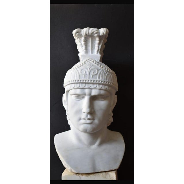 Achilles Bust, 20th Century, Marble For Sale - Image 4 of 5