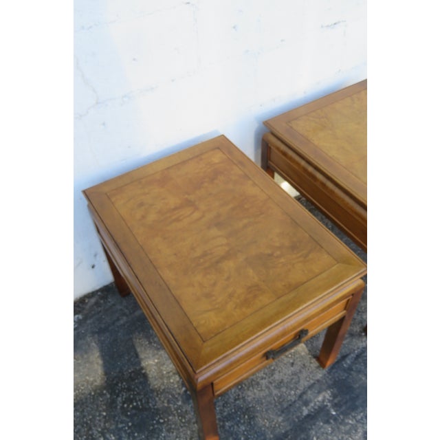 Wood Century Furniture Hollywood Regency Pair of Side End Tables 6262 For Sale - Image 7 of 15