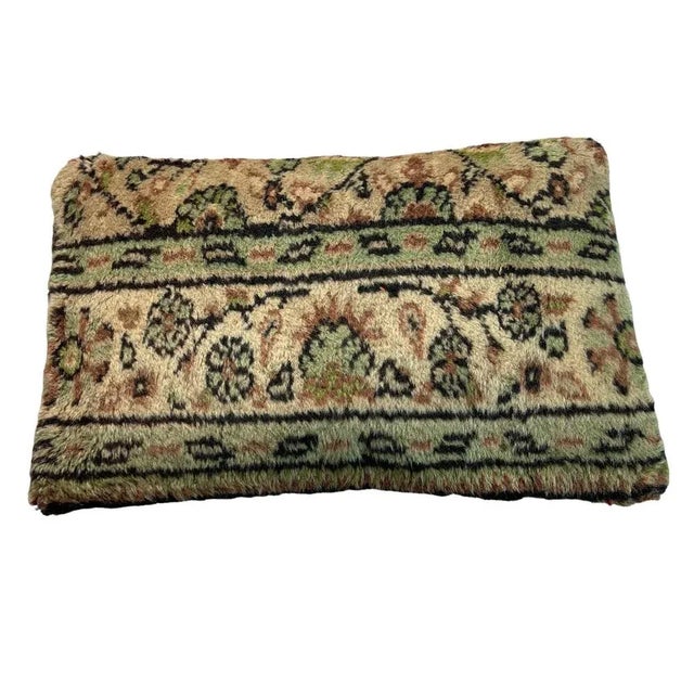 Textile Large Vintage Turkish Handmade Rug Cushion Cover For Sale - Image 7 of 11