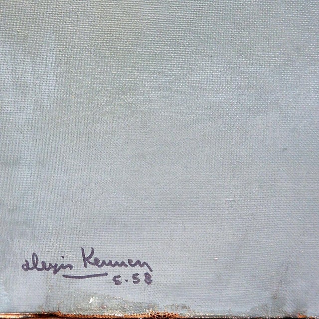 Alexis Keunen, Infinity of Time and Space, 1959, Oil on Canvas For Sale - Image 4 of 17