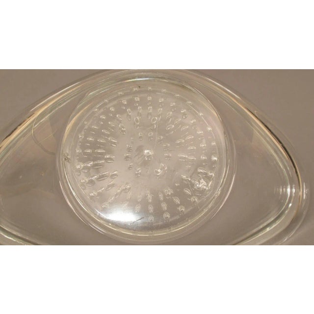 1960s Mid-Century Modern Clear Glass Sculptural Bubble Base Candy Bowl For Sale - Image 12 of 13