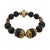 Chunky Nepal Beads Black Lava Beaded Bracelet For Sale - Image 9 of 9